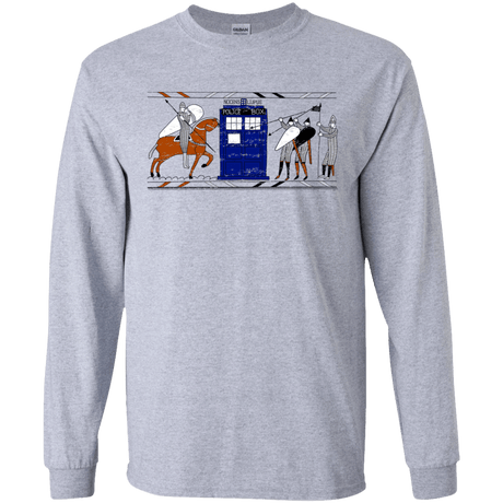T-Shirts Sport Grey / S Nocens Lupus Tardis in the Bayeux Tapestry Men's Long Sleeve T-Shirt