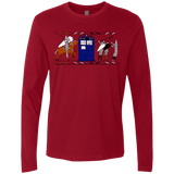 T-Shirts Cardinal / S Nocens Lupus Tardis in the Bayeux Tapestry Men's Premium Long Sleeve