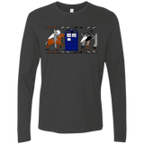 T-Shirts Heavy Metal / S Nocens Lupus Tardis in the Bayeux Tapestry Men's Premium Long Sleeve
