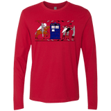 T-Shirts Red / S Nocens Lupus Tardis in the Bayeux Tapestry Men's Premium Long Sleeve