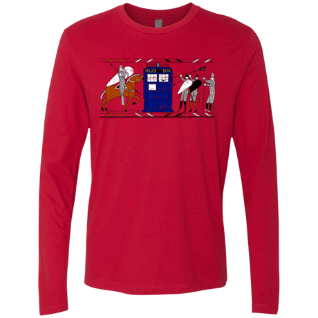 T-Shirts Red / S Nocens Lupus Tardis in the Bayeux Tapestry Men's Premium Long Sleeve