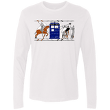 T-Shirts White / S Nocens Lupus Tardis in the Bayeux Tapestry Men's Premium Long Sleeve