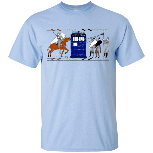 T-Shirts Light Blue / S Nocens Lupus Tardis in the Bayeux Tapestry T-Shirt