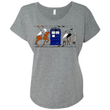 T-Shirts Premium Heather / X-Small Nocens Lupus Tardis in the Bayeux Tapestry Triblend Dolman Sleeve