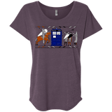 T-Shirts Vintage Purple / X-Small Nocens Lupus Tardis in the Bayeux Tapestry Triblend Dolman Sleeve