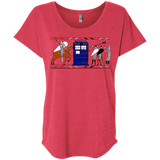 T-Shirts Vintage Red / X-Small Nocens Lupus Tardis in the Bayeux Tapestry Triblend Dolman Sleeve