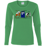 T-Shirts Irish Green / S Nocens Lupus Tardis in the Bayeux Tapestry Women's Long Sleeve T-Shirt