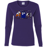 T-Shirts Purple / S Nocens Lupus Tardis in the Bayeux Tapestry Women's Long Sleeve T-Shirt