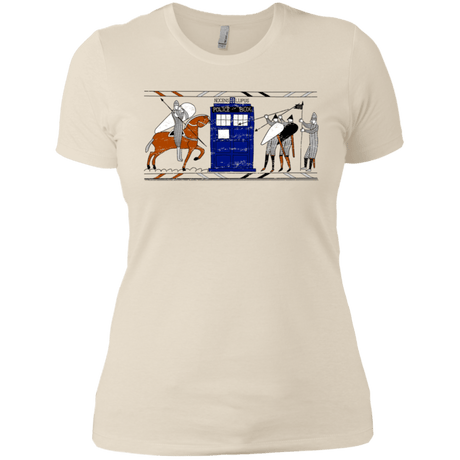 T-Shirts Ivory/ / X-Small Nocens Lupus Tardis in the Bayeux Tapestry Women's Premium T-Shirt