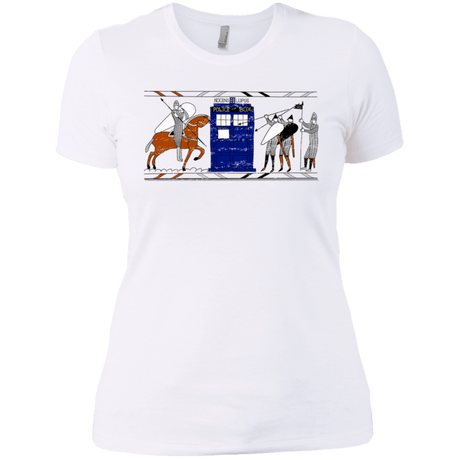 T-Shirts White / X-Small Nocens Lupus Tardis in the Bayeux Tapestry Women's Premium T-Shirt