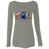 T-Shirts Venetian Grey / S Nocens Lupus Tardis in the Bayeux Tapestry Women's Triblend Long Sleeve Shirt
