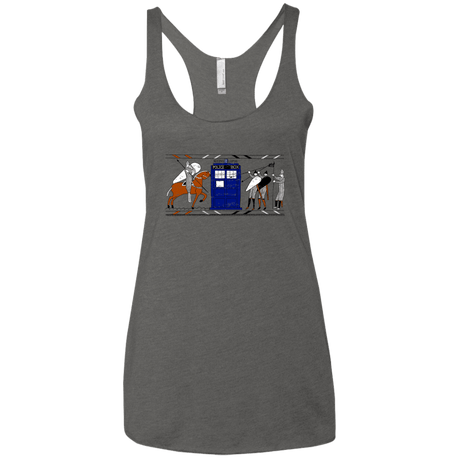 T-Shirts Premium Heather / X-Small Nocens Lupus Tardis in the Bayeux Tapestry Women's Triblend Racerback Tank