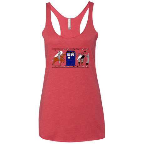 T-Shirts Vintage Red / X-Small Nocens Lupus Tardis in the Bayeux Tapestry Women's Triblend Racerback Tank