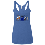 T-Shirts Vintage Royal / X-Small Nocens Lupus Tardis in the Bayeux Tapestry Women's Triblend Racerback Tank