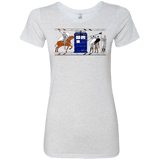 T-Shirts Heather White / S Nocens Lupus Tardis in the Bayeux Tapestry Women's Triblend T-Shirt