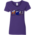 T-Shirts Purple / S Nocens Lupus Tardis in the Bayeux Tapestry Women's V-Neck T-Shirt