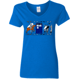 T-Shirts Royal / S Nocens Lupus Tardis in the Bayeux Tapestry Women's V-Neck T-Shirt