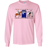 T-Shirts Light Pink / YS Nocens Lupus Tardis in the Bayeux Tapestry Youth Long Sleeve T-Shirt
