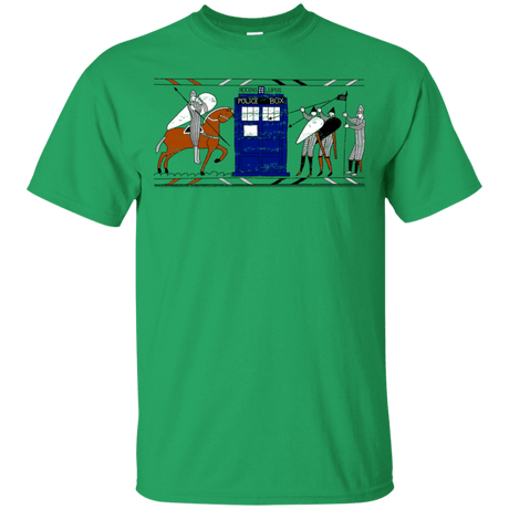 T-Shirts Irish Green / YXS Nocens Lupus Tardis in the Bayeux Tapestry Youth T-Shirt