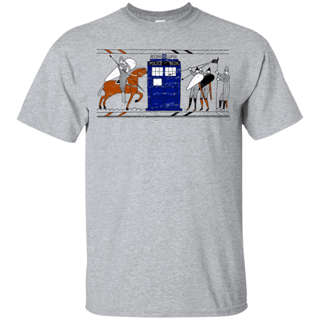 T-Shirts Sport Grey / YXS Nocens Lupus Tardis in the Bayeux Tapestry Youth T-Shirt