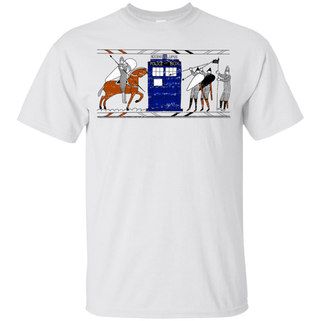 T-Shirts White / YXS Nocens Lupus Tardis in the Bayeux Tapestry Youth T-Shirt