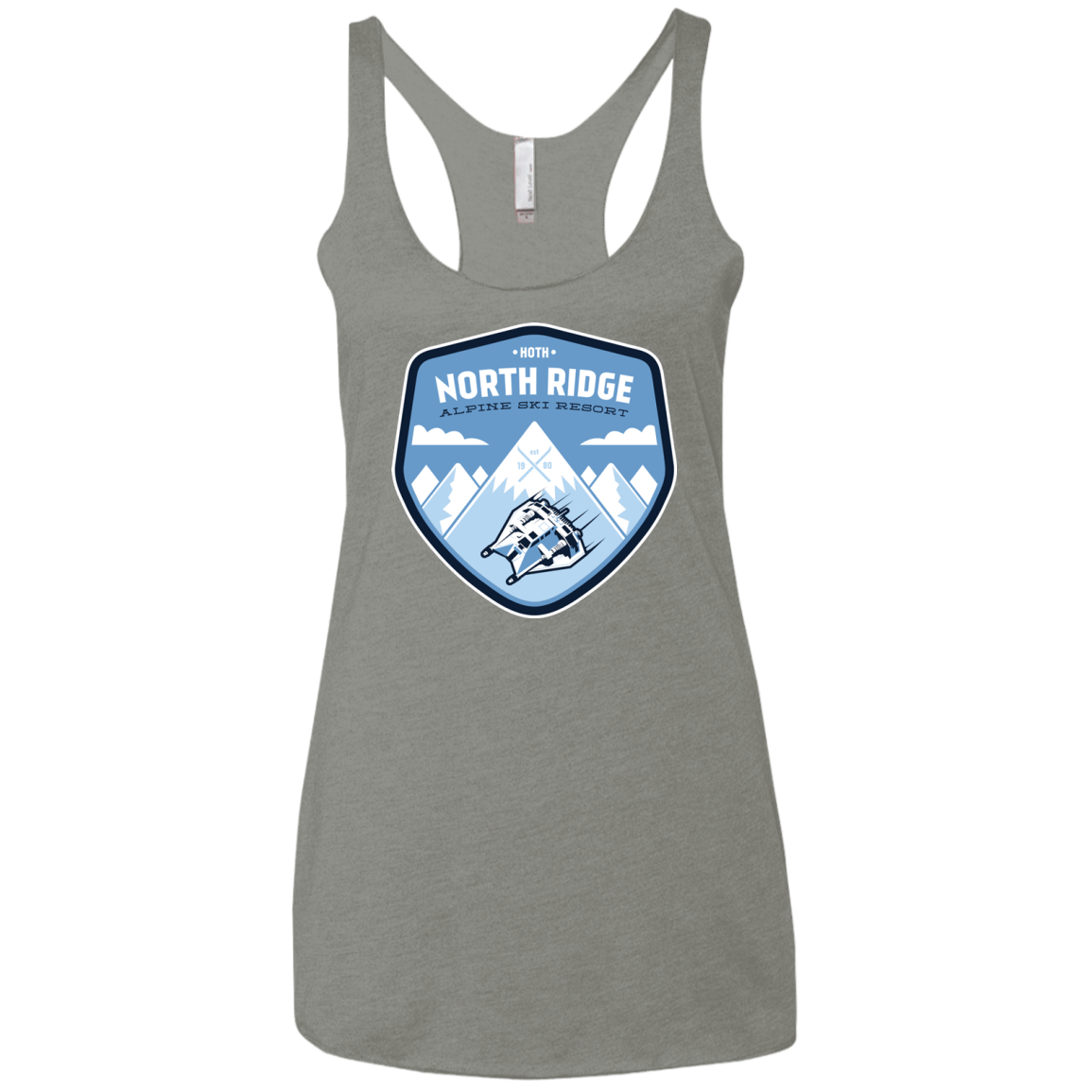 T-Shirts Venetian Grey / X-Small North Ridge Ski Resort Women's Triblend Racerback Tank