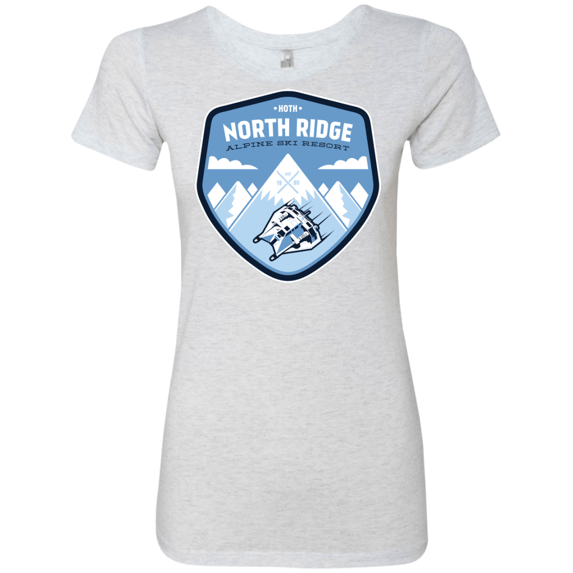 T-Shirts Heather White / Small North Ridge Ski Resort Women's Triblend T-Shirt