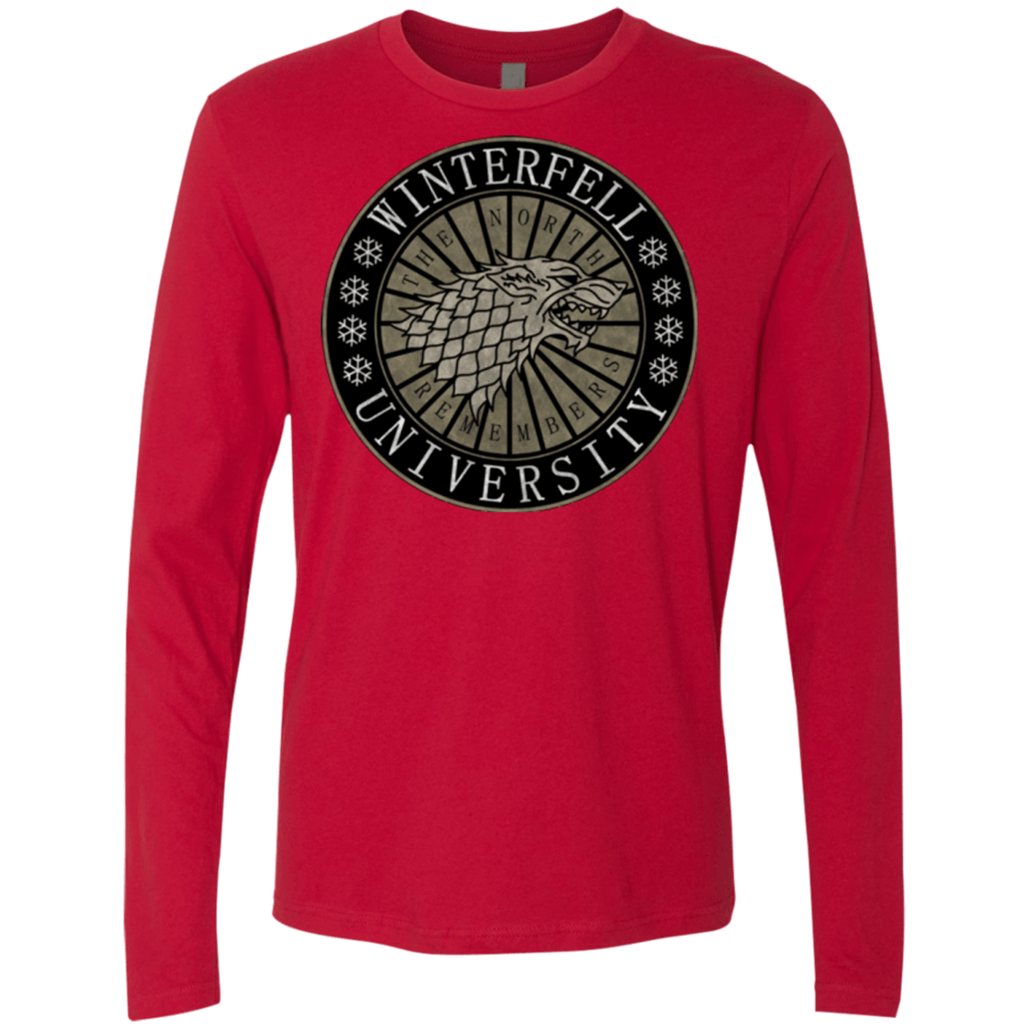 T-Shirts Red / Small North university Men's Premium Long Sleeve