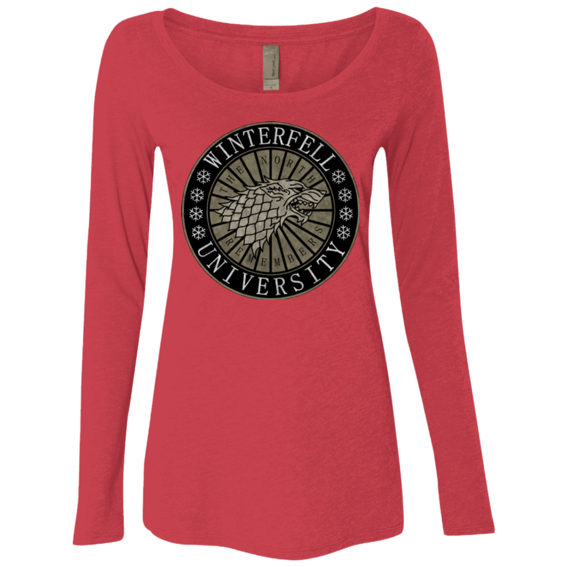 T-Shirts Vintage Red / Small North university Women's Triblend Long Sleeve Shirt
