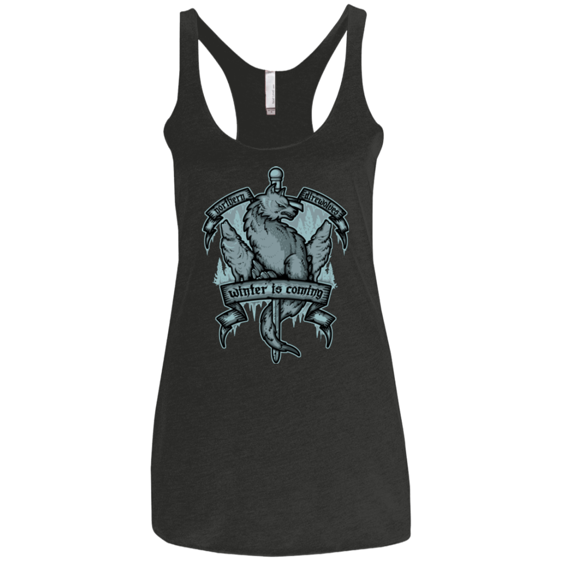 T-Shirts Vintage Black / X-Small Northern Direwolves Women's Triblend Racerback Tank