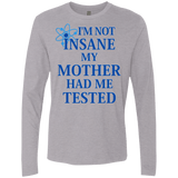 T-Shirts Heather Grey / Small Not insane Men's Premium Long Sleeve