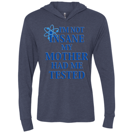 T-Shirts Vintage Navy / X-Small Not insane Triblend Long Sleeve Hoodie Tee