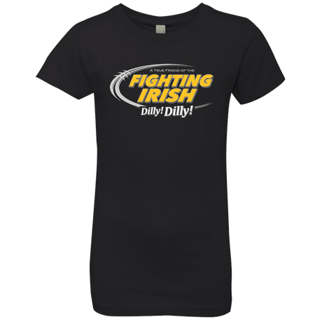 T-Shirts Black / YXS Notre Dame Dilly Dilly Girls Premium T-Shirt