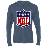 T-Shirts Indigo / X-Small NQL Triblend Long Sleeve Hoodie Tee