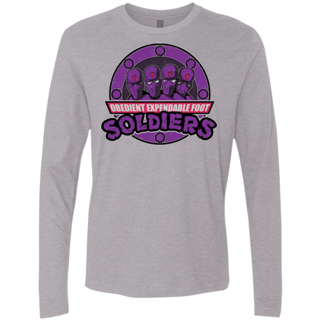 T-Shirts Heather Grey / Small OBEDIENT EXPENDABLE FOOT SOLDIERS Men's Premium Long Sleeve
