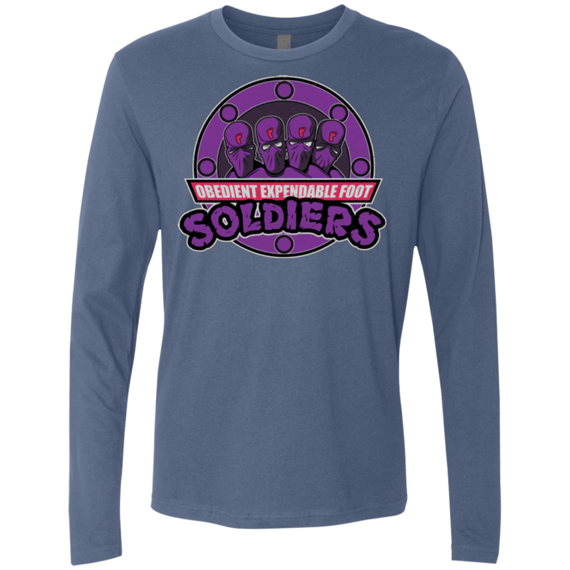 T-Shirts Indigo / Small OBEDIENT EXPENDABLE FOOT SOLDIERS Men's Premium Long Sleeve