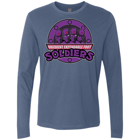 T-Shirts Indigo / Small OBEDIENT EXPENDABLE FOOT SOLDIERS Men's Premium Long Sleeve