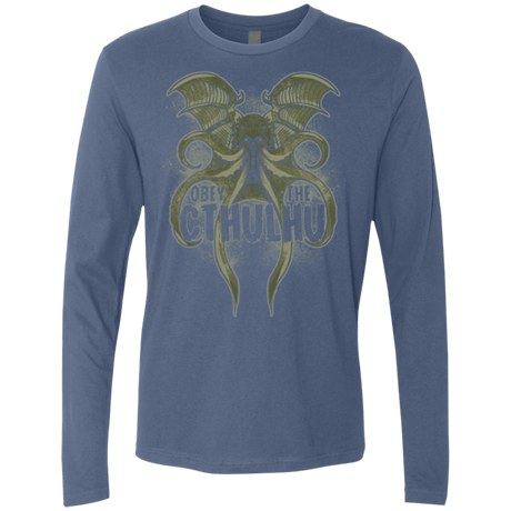 T-Shirts Indigo / Small Obey the Cthulhu Men's Premium Long Sleeve