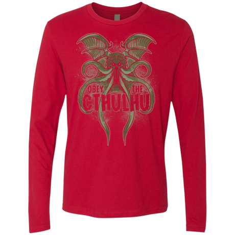T-Shirts Red / Small Obey the Cthulhu Men's Premium Long Sleeve