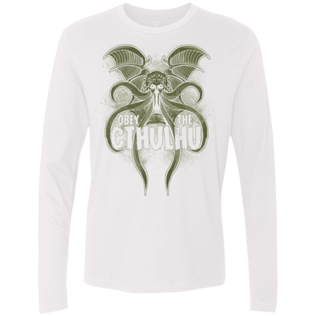 T-Shirts White / Small Obey the Cthulhu Men's Premium Long Sleeve
