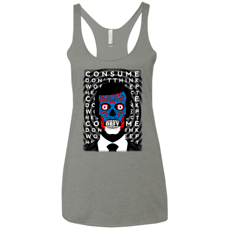T-Shirts Venetian Grey / X-Small OBEY Women's Triblend Racerback Tank