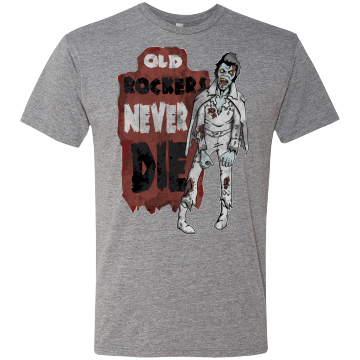 T-Shirts Premium Heather / Small Old Rockers Never Die Men's Triblend T-Shirt