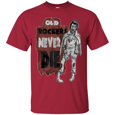 T-Shirts Cardinal / Small Old Rockers Never Die T-Shirt