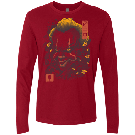 T-Shirts Cardinal / S Oni Clown Mask Men's Premium Long Sleeve