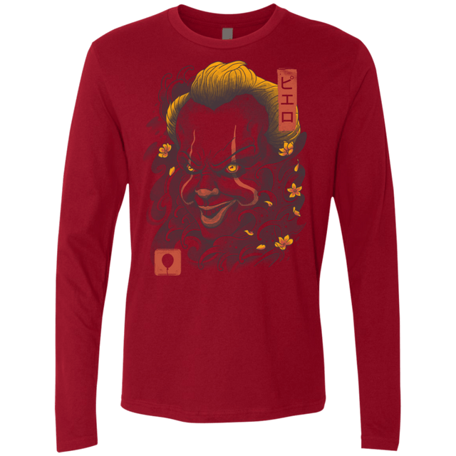 T-Shirts Cardinal / S Oni Clown Mask Men's Premium Long Sleeve