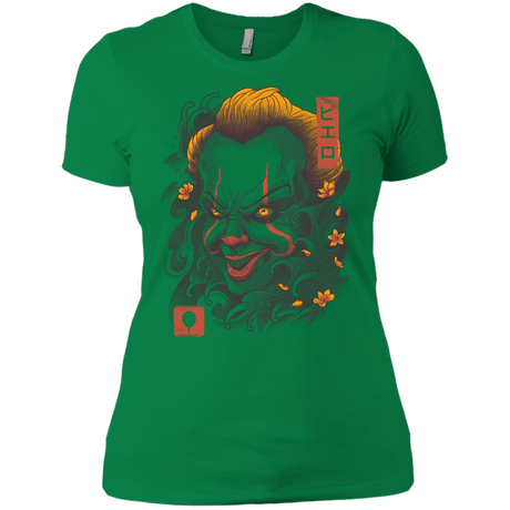 T-Shirts Kelly Green / X-Small Oni Clown Mask Women's Premium T-Shirt