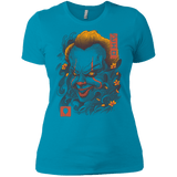 T-Shirts Turquoise / X-Small Oni Clown Mask Women's Premium T-Shirt