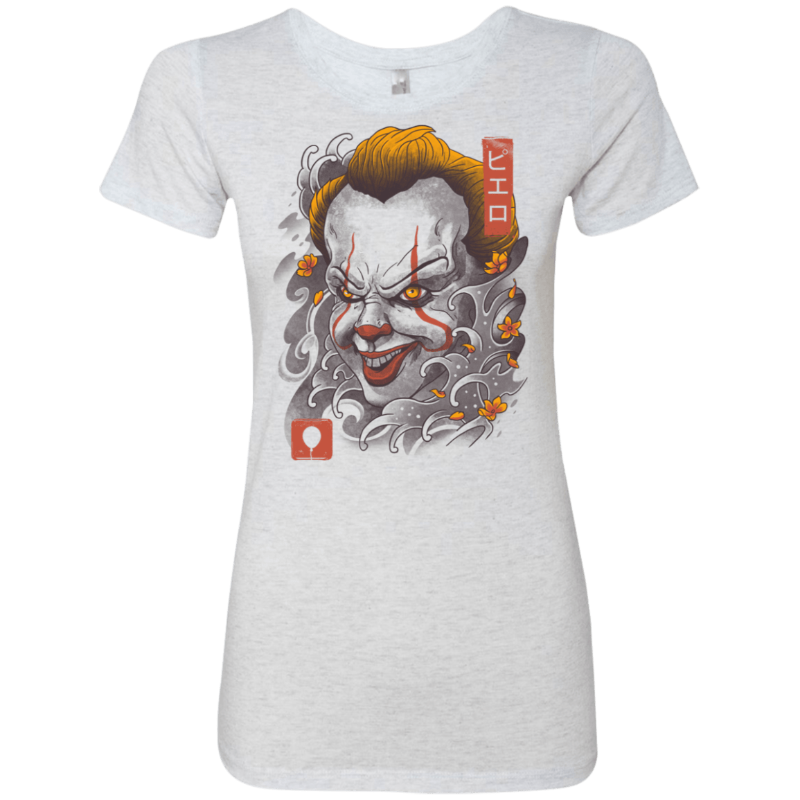 T-Shirts Heather White / S Oni Clown Mask Women's Triblend T-Shirt