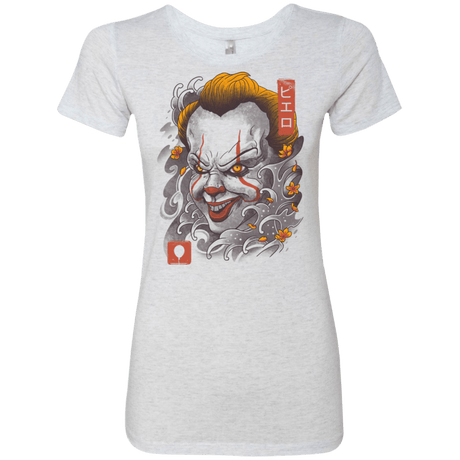 T-Shirts Heather White / S Oni Clown Mask Women's Triblend T-Shirt