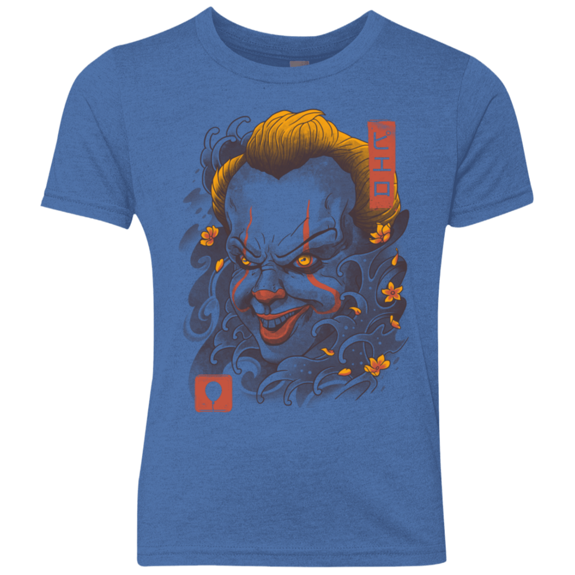 T-Shirts Vintage Royal / YXS Oni Clown Mask Youth Triblend T-Shirt